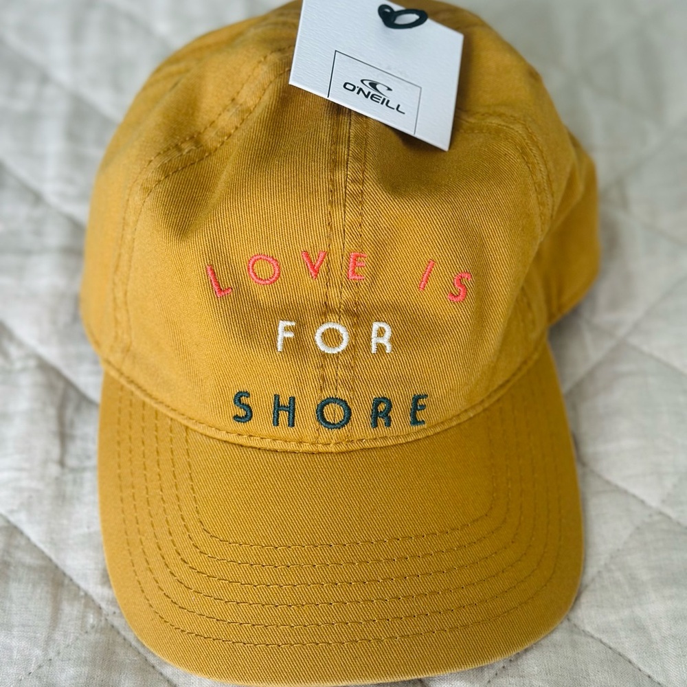 🆕 O'Neill “Love is For Shore” Baseball Cap 🧡💛🩷